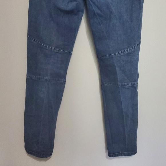 Ring of Fire Slim Mens Blue Skinny Jeans Ribbed Thighs Size 33/32 - Picture 6 of 9